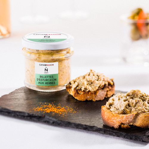 Smoked Sturgeon Rillettes STURGEON RILLETTES WITH HERBS